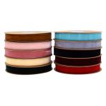 High Quality Decoration Ribbon Rolls , Soild Color Nylon Velvet Ribbon
