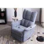 New Functional Electric Single-Seat Fabric Sofa Modern Minimalist Gray Rockable