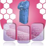 Stretchable Disposable Doctor Coat SMS Spunlace PP Disposable Medical Uniforms