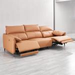 New Modern Minimalist Designer Leather Sofa Living Room Three-Position Armrest