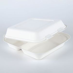 Disposable Food Packaging Pulp Sushi Biodegradable Tableware of Sugarcane