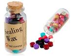hexagon sealing wax beads with glass bottle for wedding invitation letter card