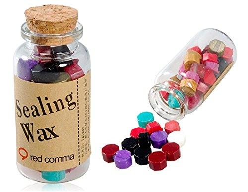 hexagon sealing wax beads with glass bottle for wedding invitation letter card