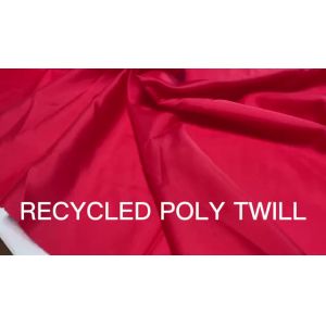 China Private Customized Recycled Poly Twill 75d Recycled Polyester Fabric factory