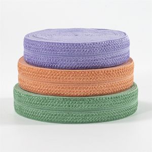 China Stretch Custom Printed 15mm fold over elastic bias binding tape for garment bias shiny elastic on sale