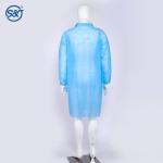 S&J Supplier price antistatic lab coat cleanroom PP blue disposable lab coats