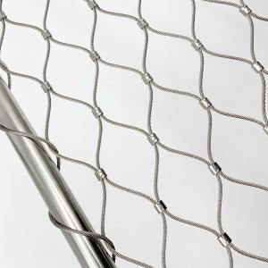 China Stainless Steel Wire Rope Mesh 100*100mm Cable Mesh Green Plant Climbing Trellis Wall Mesh Garden Fence factory