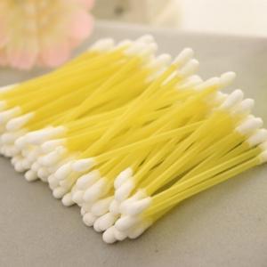 China ISO 150mm Cotton Swabs Plastic Sticks Disinfect Medical Cotton Buds factory