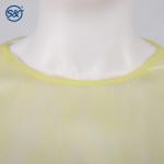 S&J Disposable medical isolation protective gown pp non woven material yellow