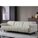 Italian-Style Sofa Electric Function Leather Sofa Three-Seat Modern Living Room