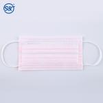 Non woven pink 3 ply layer 3 disposable Face Mask