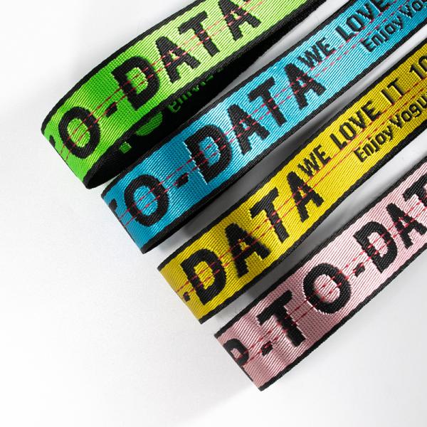 OEM sublimation 100% nylon fabric webbing jacquard print neck lanyard strap for