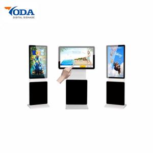 China Aluminum Frame Floor Stand Digital Signage Monitor Window 55 Inch Touch Screen Monitor factory