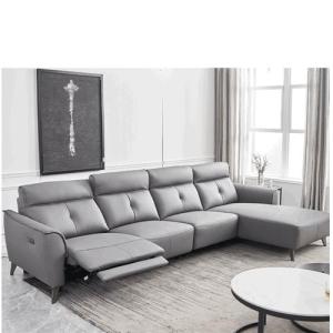 China New Italian Minimalist Leather Leather Art Functional Sofa Fashion L-Shaped Chaise Longue Sofa factory