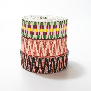 China Thickness polyester webbing Jacquard embroidery ethnic braided cotton webbing straps for Luggage guitar factory