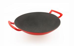 China ENAMELED CAST IRON WOK factory