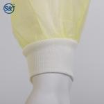Scrub Water Resistant Isolation Gown PP Yellow Disposable Lab Coats