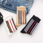 Women's Socks Japanese Korean Trend Vertical Striped Socks female Cotton Running