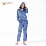 Women Plus Size Women 100_polyester Luxury Fleece Sleepwere Winter girls