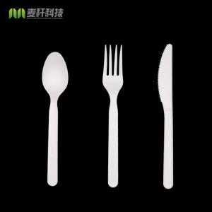 China Eco Friendly 100% Compostable Flatware Set CPLA Flatware Fork Knife And Spoon factory
