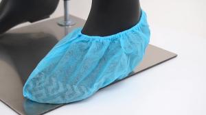 China 15x40cm Operating Room Shoe Covers Hospital Blue Surgical Booties factory