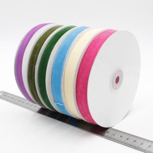 China 200 Yards Decoration Ribbon Rolls 1cm None Elastic Velvet Ribbon factory