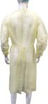 Scrub Water Resistant Isolation Gown PP Yellow Disposable Lab Coats