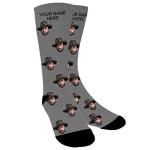custom print socks crew fashion funky face socks personalized photo design crew
