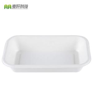 China Sugarcane Pulp Biodegradable Disposable Tray Rectangular Dining Box factory