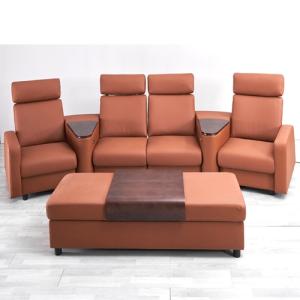 China New Italian Minimalist Streles Smart Cinema Sofa Villa Luxury Vip Home Studio Leather Sofa factory