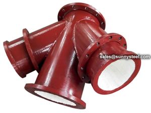 China Ceramic Tile Lined Wear-Resistant Multi-Pass Pipe factory