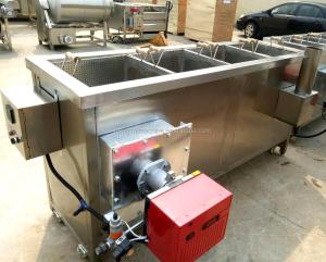 China Electricity gas heating meat potato chips oil fryer machine,snack food oil frying machine factory