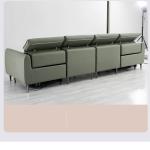 New Three-Seat Leather Sofa Villa Living Room Large-Sized Italian Minimalist