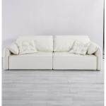 New Modern Minimalist Elephant Ear Sofa Leather Nordic Living Room Straight Row
