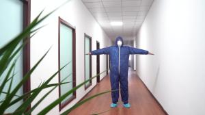 China Factory Price White Disposable Microporous Coveralls With Hood Type 5 Type 6 factory