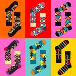 Graficos geometrico jacquard Homens Meias Personalizadas Meias por atacado