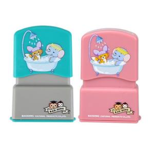 China Hot Sale Children's Name Clothing Ink Keychain Toy Stamp factory