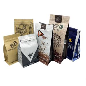 Customized Flat Bottom Coffee Packaging Bags