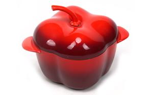 China Enameled Cast Iron Pepper Shape Casserole factory