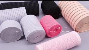 China Printing logo Jacquard Elastic Bands Nylon Fabric Elastic Ribbons Stretch Jacquard Elastic Webbing Band For Underwear on sale