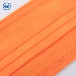 High Saturation Disposable Face Masks Orange Disposable Non Toxic Dust Filter