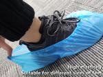 Handmade CPE Blue Disposable Shoe Covers Anti Skid Medical Shoe Protectors
