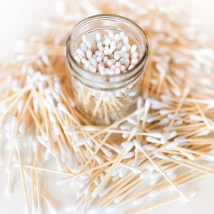 China S&amp;j Green Environment Medical Cotton Swabs Wooden Stick Premium Bamboo Stick Cotton Buds factory