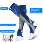 Custom logo Sports cotton knee high football socks 20-30mmhg cute plus size