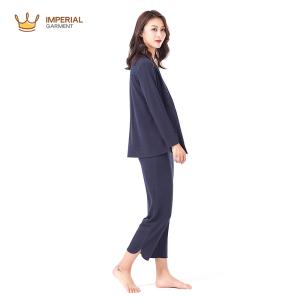 China Rayon Polyester Spandex Custom Womens Clothing , Plus Size Ladies Pajamas Sets factory