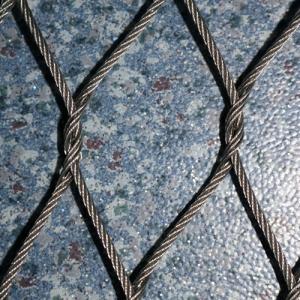 China Aisi304 316l Wire Rope Stainless Steel Cable Mesh Knotted Woven Type factory