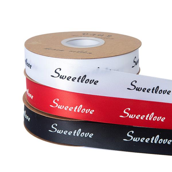 Good Quality Silk Letter Custom Printed Ribbons Clothes Garment Decorating Cheap