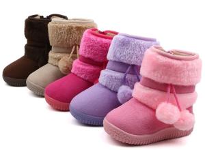 China Kids Warm Fur Winter Snow Boots For Outdoor Anti Slip factory