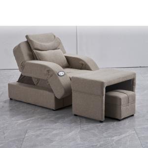 China Beauty Nail Sofa Multifunctional Electric Foot Chair Modern Simple Single Leisure Fabric Reclining Foot Bath Chair factory