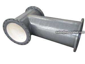 China Ceramic Tile Lined Pipe Tee factory